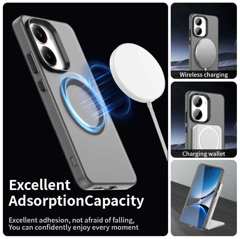 Чехол Candy Magnetic для Magsafe Matte Phone Case для POCO X7 Pro X 7 POCOX7pro Wireless Charging Acrylic Hard PC Shockproof Cover для Redmi Turbo 4 Fundas