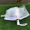 1PC - Portable, Compact, Transparent Umbrella Folding, Fully Automatic, Transparent Three Fold Umbrella Rainproof