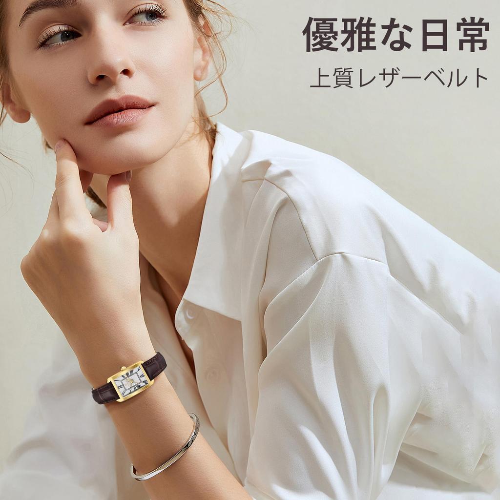 Аналоговые кварцевые кожаные водонепроницаемые квадратные часы для ежедневного подарка, женские часы, дисплей, ремешок, тонкие, стильные, часы, простые, женские,