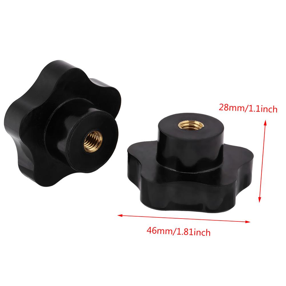 5 шт. Универсальная пластиковая ручка-звездочка черного цвета M8 для станка