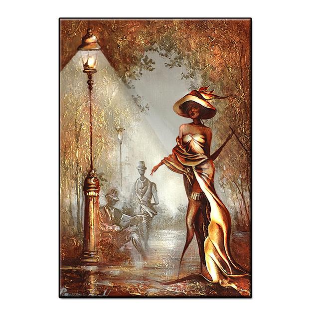 Ретро абстрактная романтическая пара с домашним декором, художественный подарок на холсте, постеры, украшения для гостиной, настенная живопись, печать на холсте