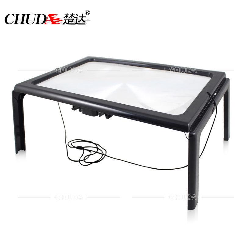 Chuda A4 LED Desk Magnifier with Ultra-thin 3x Fresnel Lens - Perfect Gift for the Elderly.