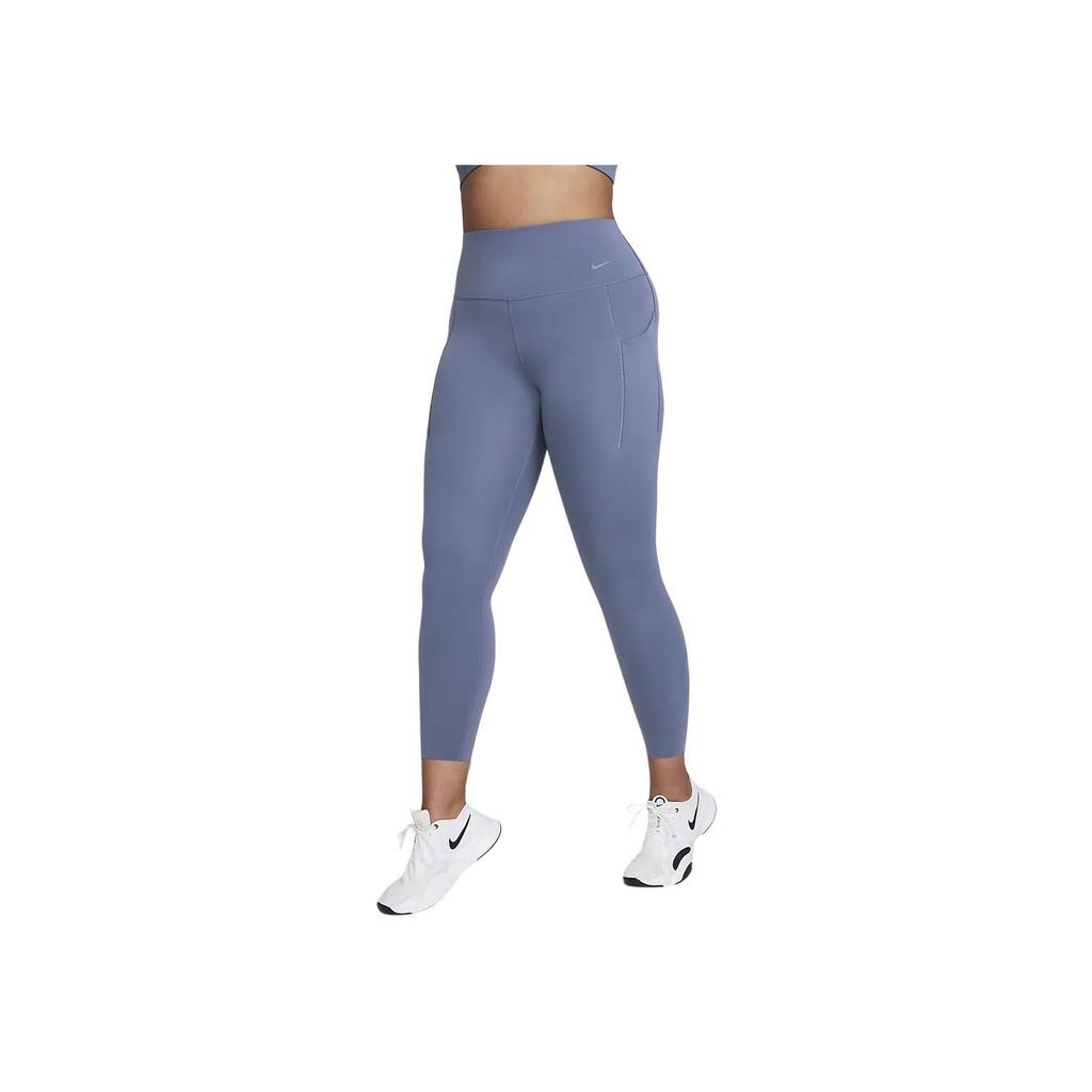Nike Universal Solid High-Waisted Tight Nine-Point Sports Pants Women Pants Finn-Blue Black DQ5898-491