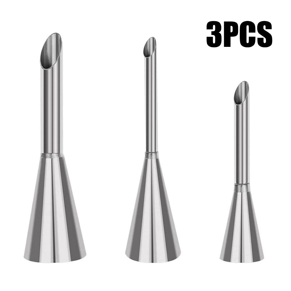 3 шт./компл. насадка для слоеного теста из нержавеющей стали, насадка для украшения, инструмент для выпечки, трубочка для торта, кухонная утварь