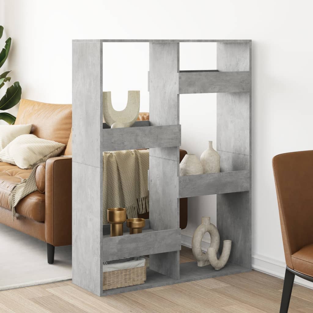 Room Divider Concrete Grey 100 x 33 x 135 cm Particleboard