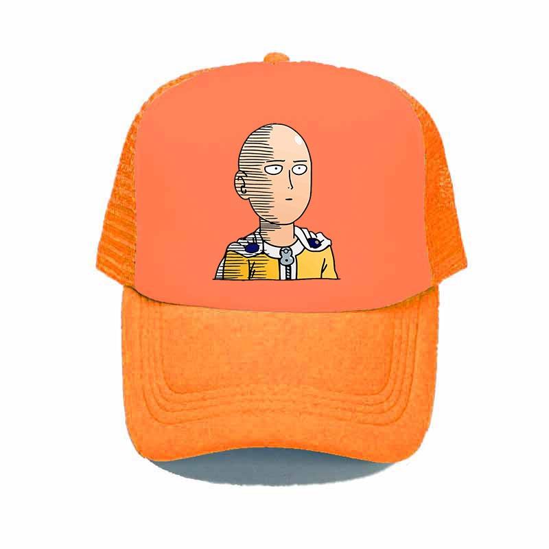 One Punch Man Mesh Dad Hat Japanese Anime Fans Casual Bone Gorras Cap For Women Unisex Webcomic Bald Hero Baseball Cap YY316