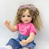 Lifelike 55cm Full Silicone Body Reborn Dolls Betty Beautiful Girl Baby Dolls Real Looking Hand Pasted Wig Afro Hair Newborn Doll Children's Day Gifts