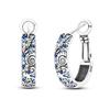 Серьги-кольца из серебра 925 пробы с синим цирконом, ловцом снов, пером, звездой, луной, милым когтем для женщин, тонкие ювелирные изделия в подарок на день рождения