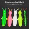 5 шт. 6 см/7 г Мягкая приманка-червь Медленно тонущая Соленая Блестящая Бионическая приманка Разноцветная ПВХ Искусственная приманка Морская Пресноводная Аксессуары для рыбалки на змееголова
