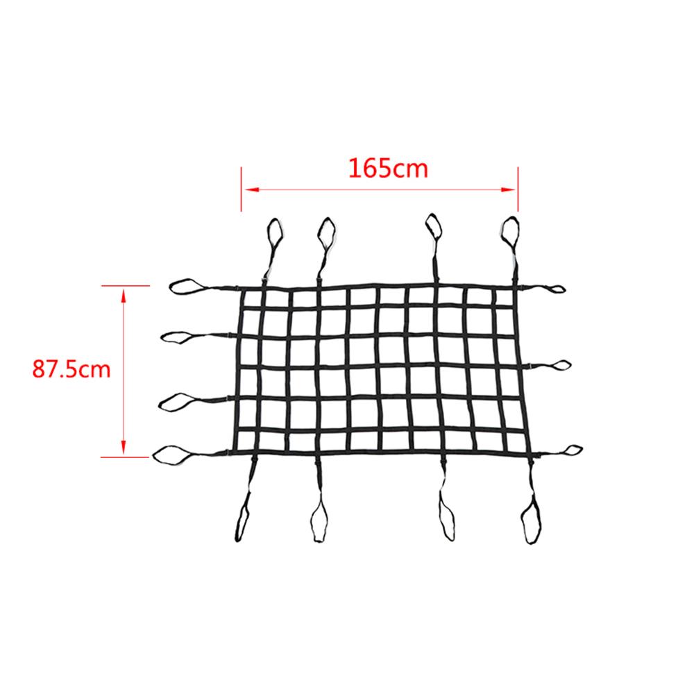 Сетчатая верхняя сетка для багажника, боковая сетка для задней части багажника, удерживающая защитная сетка для багажа на крышу для Jeep Wrangler 2007-2018 JK JKU 4 двери, 1 шт., черный