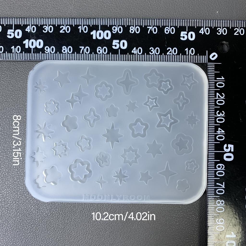 Силиконовые формы для маникюра «Звезда» с узорами звезд, формы-подвески для нейл-артистов, форма для креативных маникюрных украшений