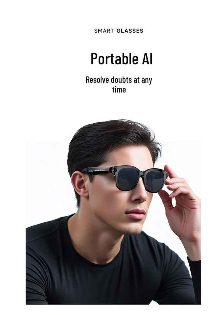 M89 WheatAI Smart Glasses: Bluetooth Calling, 200W Pixel Camera, Anti-shake, AI Translation, Music Playback