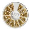 Modish DIY Mixed Golden Tone 3D DIY Flat Back Beads Nail Art Decoration Beauty