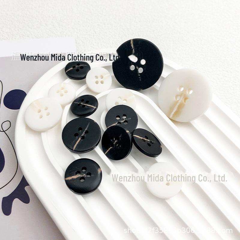 Комплект круглых смоляных пуговиц для женских пальто и свитеров – включает модели с четырьмя отверстиями и узорчатые модели