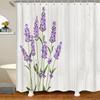Лавандовая шторка для душа, Свадебная тематика, Классический цветочный свадебный дизайн, Тканевая занавеска для ванной комнаты, Набор, Декор для ванны с крючками