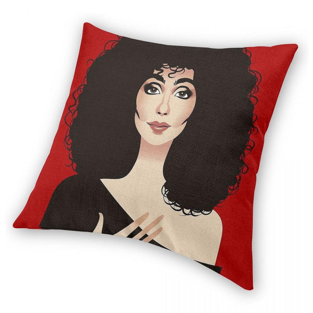 Diva Lady In Black Square Pillowcase Polyester Linen Velvet Pattern Zip Decor Pillow Case Room Cushion Cover