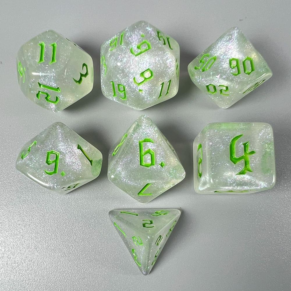 7 шт./набор 7-гранные многогранные кубики акриловые игровые кубики новые кубики DND для TRPG DND