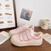 Pink Velcro Board Shoes Women's Summer New Niche Versatile Leather Student Sports Little White Shoes
