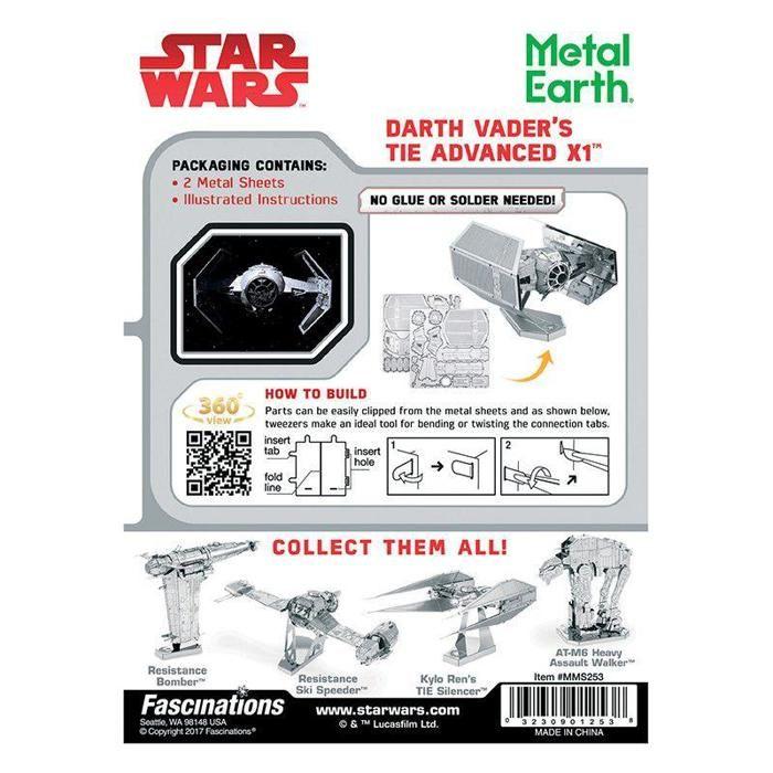 Star Wars 3D Metal Model Kit Darth Vader Ship - Star Wars - 14 Years Old - 1 Piece - Boy - Adult - Grey