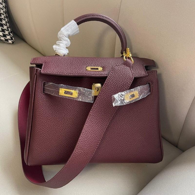 Новая верхняя часть из натуральной воловьей кожи Togo, сумка с широким плечевым ремнем, диагональная женская сумка на одно плечо