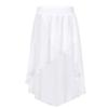 Kids Girls High Low Chiffon Dance Skirt for Lyrical Ballet Latin Jazz Stage Performance