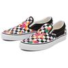 Vans Слипоны Холщовые Повседневные Клетчатые Цветочные Низкие Кеды для Скейтборда Унисекс Черно-Белые VN000XG8B05