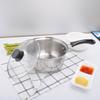 18cm Stainless Steel Non-Stick Saucepan: Single-Handle, For Baby Food, Soup, Milk & Instant Noodles, Induction Compatible.