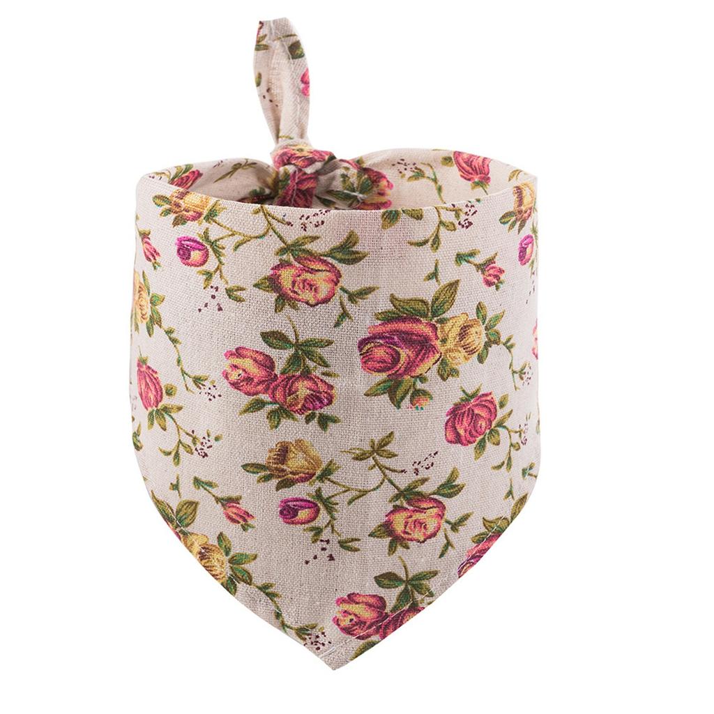 Bib,Dog Scarf,Puppy Bib,Pet Saliva Towel,Flower Pattern Stylish Pet Decorative Pet Printing Saliva Towel Dog Scarf For Small Dogs