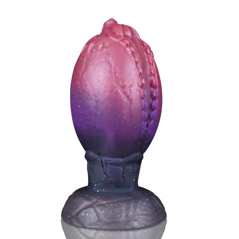 CREATURE COCKS Силиконовое Яйцо Дракона для Мужчин, Женщин и Пар. Мягкий, Толстый и Текстурированный Фэнтезийный Яйцеобразный Пробка X-Large