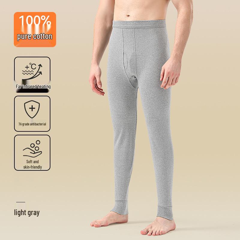 Мужские теплые брюки прилегающего силуэта из чистого хлопка - 100% хлопок, с плюшевой подкладкой, идеально подходят для осени и зимы