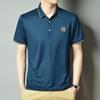Короткий рукав однотонный вышитый топ мужской спортивный повседневный деловой поло мужская одежда подарок на лето осень