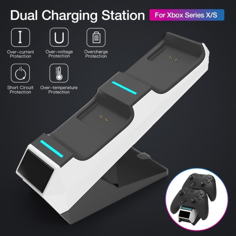 Dual Controller Charger Station for Xbox Series X/S, Charging Dock Bracket Stand with 2Pcs Rechargeable Battery Packs