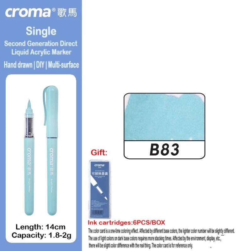 Набор многоразовых акриловых маркеров Croma 160/1 Colors с мягким наконечником, смываемые акварельные кисти, школьные принадлежности