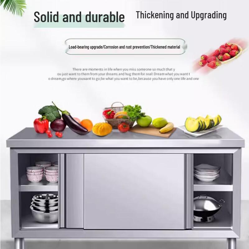 Stainless Steel Kitchen Work Table with Storage