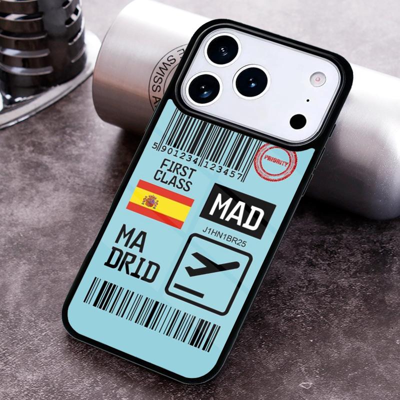 Чехол для телефона Мадрид Столица Испания для iPhone 17 16 15 Pro Max Air 14 13 12 11 Plus Ударопрочный Capa Чехол