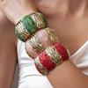 Smudging Irregular Wide Bracelet Bohemian Retro Hand Ring Exaggerated Acrylic Bangle  Decoration