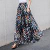 Tooxika Chiffon Skirt, Floral Holiday Style Beach Skirt