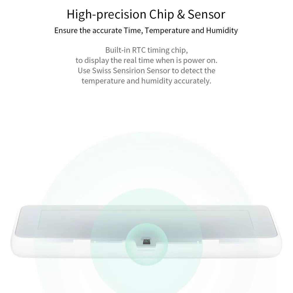 Xiaomi оригинальные BT4.0 Bluetooth беспроводные умные электрические цифровые часы Крытый и открытый гигрометр термометр ЖК-дисплей инструменты для измерения температуры