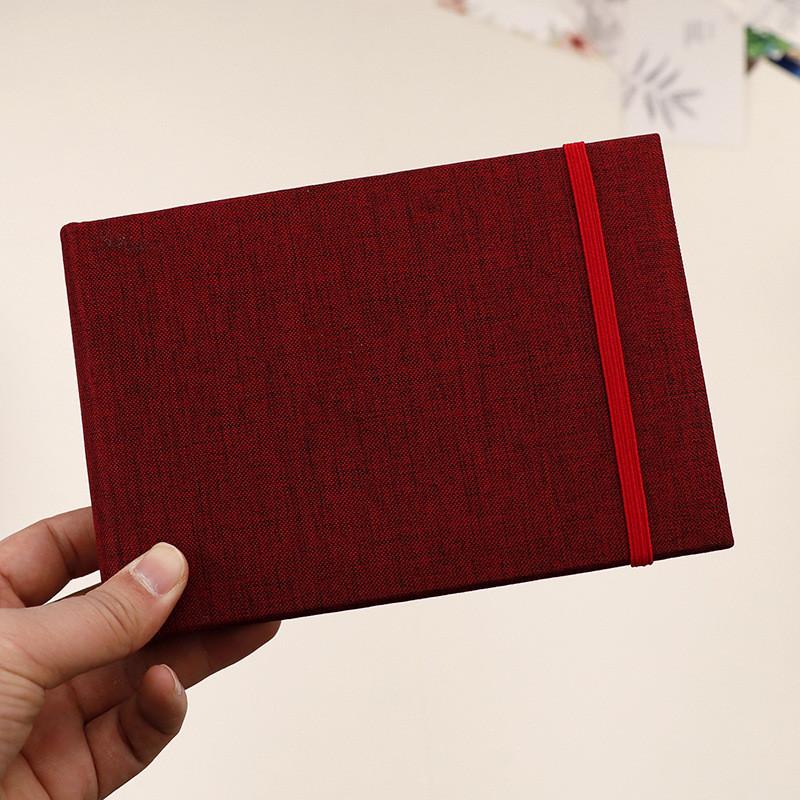 Book Flip Mini Album Portable Linen Cover Photo Album For Travel Memory Storage