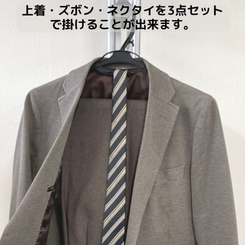 Oritani Commercial Large Hangers, 50cm, Kawalunga, Plastic, Black, Wide, Oversized Silhouette, XXL, Formal Wear, Made in Japan, Slim Fit (Pack of 10)