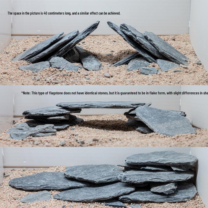 Натуральный сланец, речной камень: Ландшафтный дизайн аквариума и платформа для купания черепах