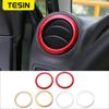 TESIN Aluminium Car AC Vent Outlet Cover Trim Air Conditioning Decorative Ring Stickers for Suzuki Jimny 2007-2017
