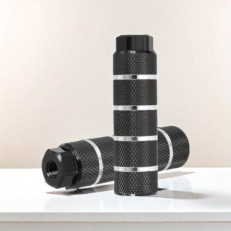 2 шт. Черные алюминиевые велосипедные гвозди с отражающими полосами - Трюковые гвозди для BMX и горных велосипедов для осей 3/8 дюйма