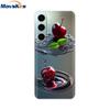 Чехол для Samsung S24 FE Стильный Чехол с Рисунком Цветов Прозрачный Силиконовый Чехол для Телефона Samsung Galaxy S24 S24FE Мягкий Чехол Fundas