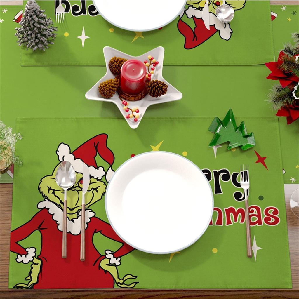 Рождественская серия настольные флажки наборы подставок для столовых приборов Cross Border новые рождественские зеленые рубашки подставки для столовых приборов