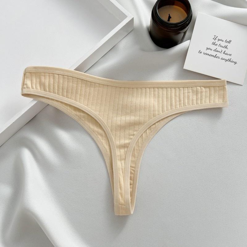 Allofme Cotton Panties for Woman Comfortable Panties Underwear Low-Rise Sexy T-Back Underwear S-XL