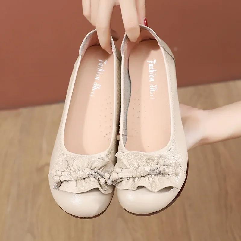 Модные женские туфли для мам с цветочным декором, мокасины в стиле ретро, повседневные туфли на плоской подошве, легкие танцевальные туфли, мокасины Zapatillas Mujer