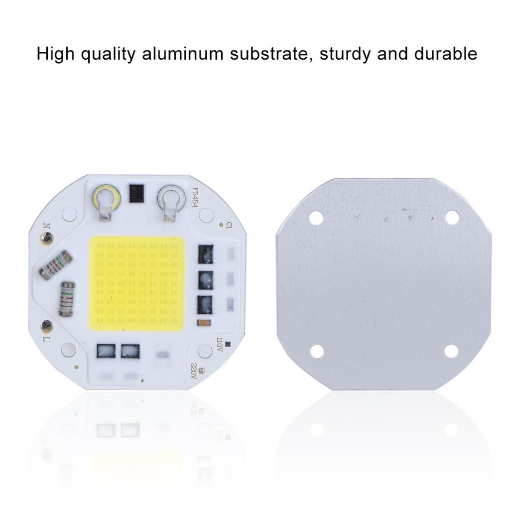 AC220V 50W Integrated Chip Light Source High Bright COB Bead Bulb Warm White