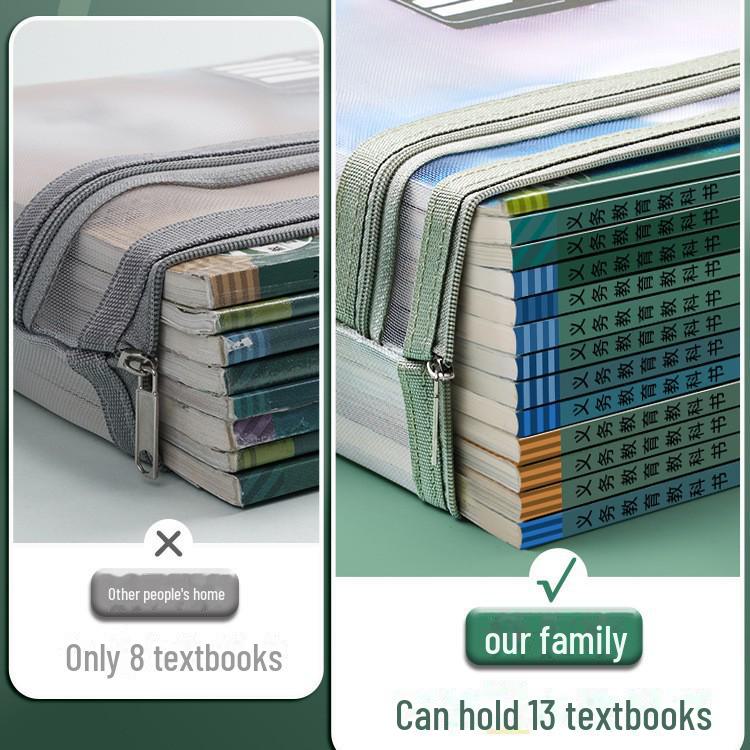 Папка-конверт А4 с двойной молнией и пенал - Портативная сумка для хранения и организации