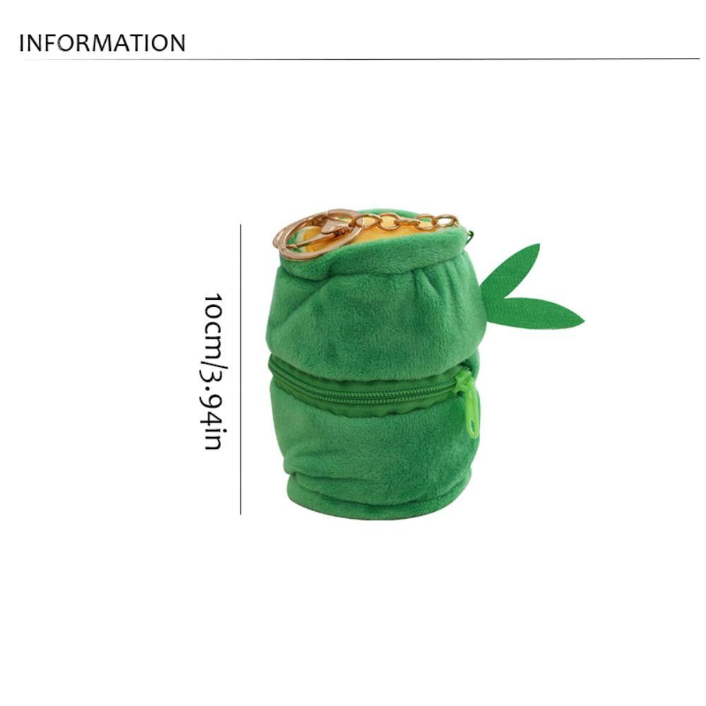 Плюшевый Набивной Кавайный Подвеска в виде Животного Милый Панда с Бамбуковой Трубкой Брелок Модный Унисекс